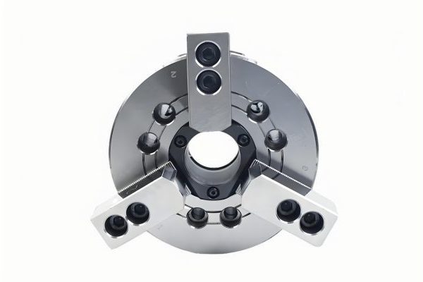 Lathe chuck holding workpiece
