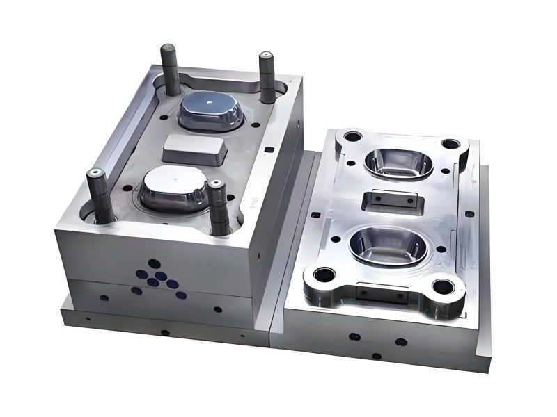 Soap box injection mold exploded view showing part classifications