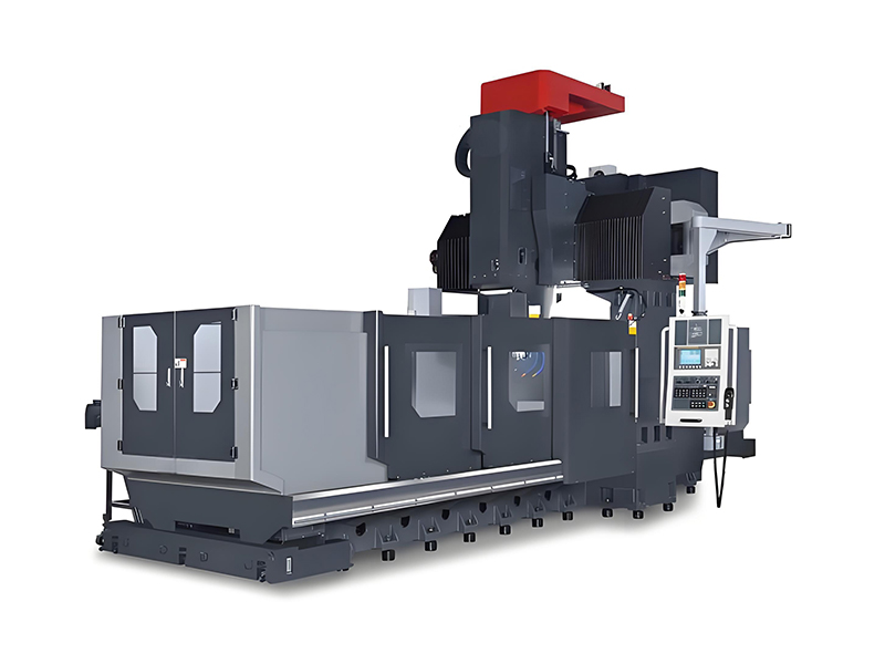Advanced CNC machining equipment for mold manufacturing showing a vertical machining center with digital readouts and precision tooling