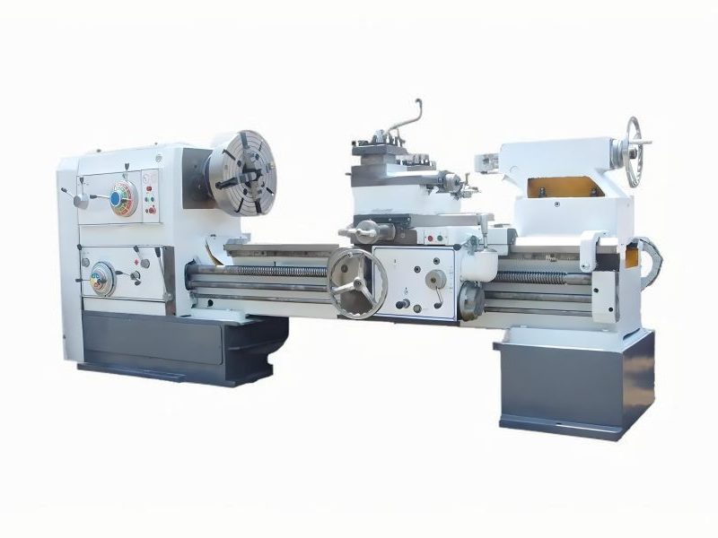 Modern lathe machining equipment in operation