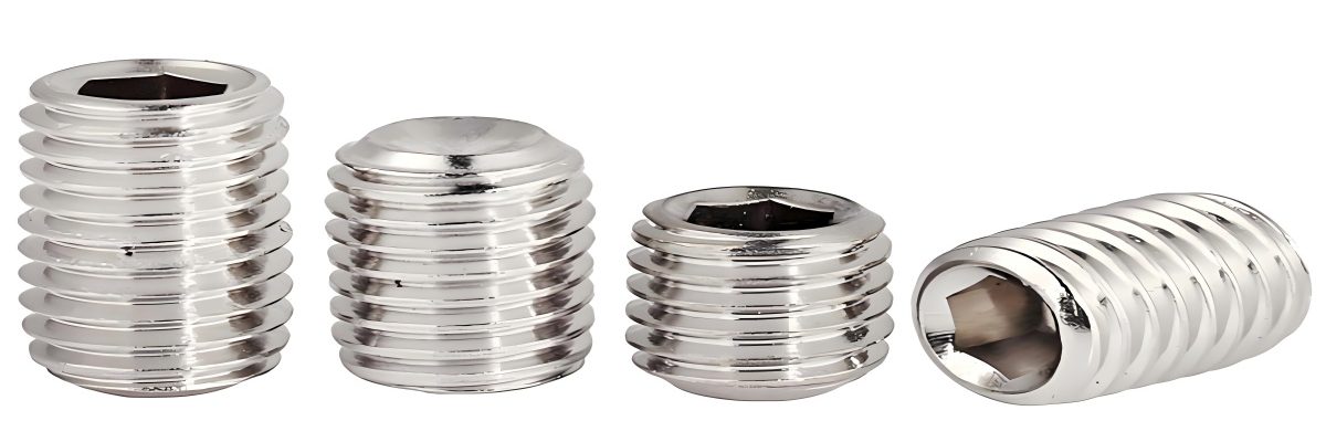 Various fastening components including screws, dowels and springs